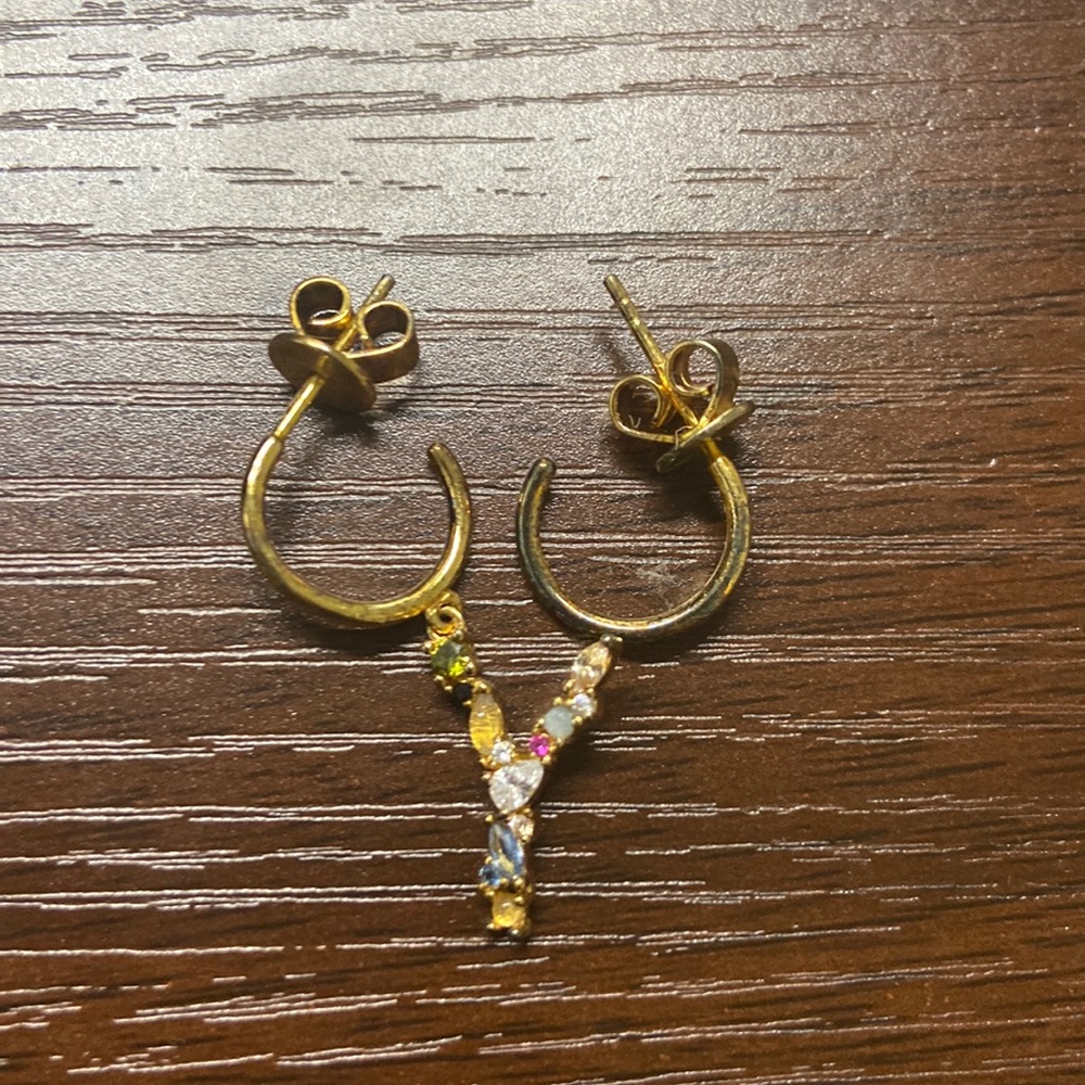 Pdpaola Letter Y Earrings